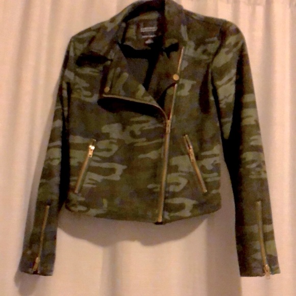 Camo print moto jacket - Picture 1 of 6